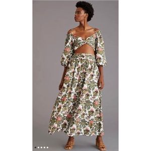 NEW! Anthropologie Forever That Girl Printed Skirt Set